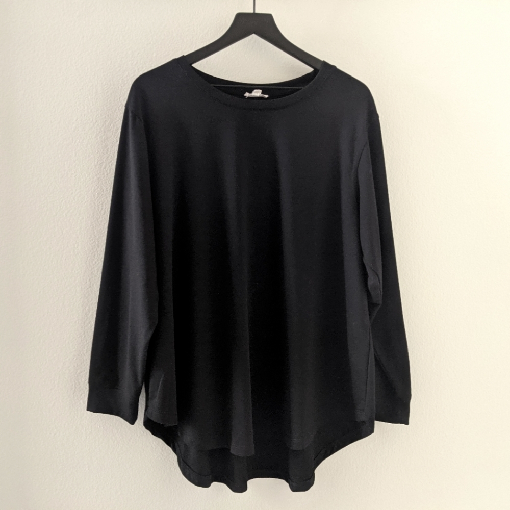 2X Jane and Delancey Black Long Sleeved Shirt